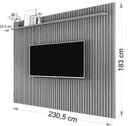 Ver imagem 4 de Painel para TV até 84 Polegadas Ripado MDF 183cmx230,5cm Versátil Cinza Fendi