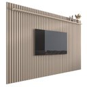 Ver imagem 3 de Painel para TV até 84 Polegadas Ripado MDF 183cmx230,5cm Versátil Cinza Fendi
