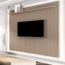 Ver imagem 2 de Painel para TV até 84 Polegadas Ripado MDF 183cmx230,5cm Versátil Cinza Fendi