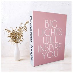 Caixa Livro Decorativa Porta Objeto Rosa 21x28x5cm - 2