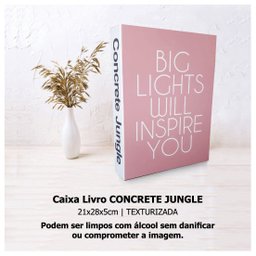 Caixa Livro Decorativa Porta Objeto Rosa 21x28x5cm - 4