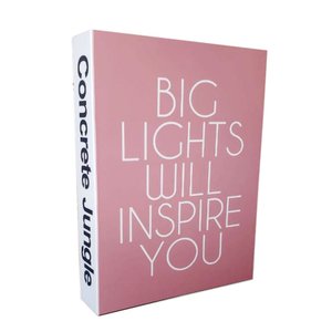 Caixa Livro Decorativa Porta Objeto Rosa 21x28x5cm