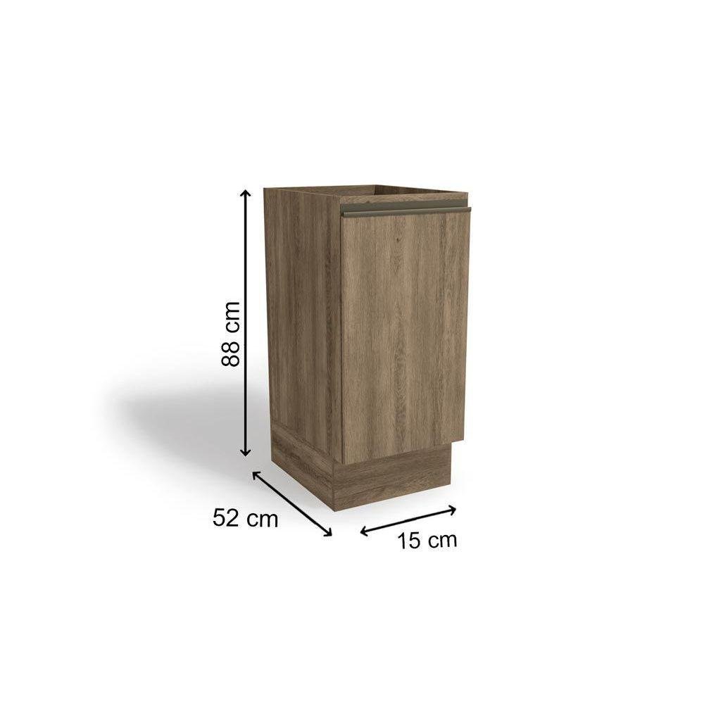 Módulo Cozinha Kappesberg Maxxi Nicho G741 C/ Tampo 40cm Nogal
