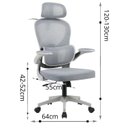 Ver imagem 4 de Cadeira Ergonômica de Escritório Giratória Sirius Cinza