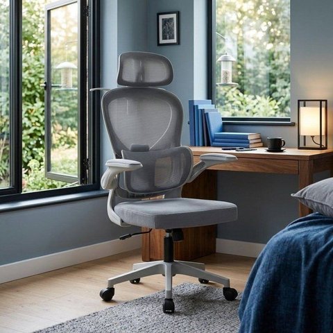 Cadeira Ergonômica de Escritório Giratória Sirius Cinza