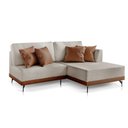 Ver imagem 1 de Sofá 2 e 3 Lugares Luxo Modulado Linho Bege Claro 1,80m Chaise Ld