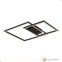 Ver imagem 6 de Luminária de Teto Plafon Canvas Quadrado Duplo Preto 58w 3000k Bivolt