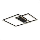 Ver imagem 1 de Luminária de Teto Plafon Canvas Quadrado Duplo Preto 58w 3000k Bivolt