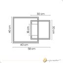 Ver imagem 5 de Luminária de Teto Plafon Canvas Quadrado Duplo Preto 58w 3000k Bivolt