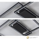 Ver imagem 4 de Luminária de Teto Plafon Canvas Quadrado Duplo Preto 58w 3000k Bivolt