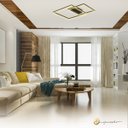 Ver imagem 2 de Luminária de Teto Plafon Canvas Quadrado Duplo Preto 58w 3000k Bivolt