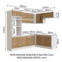 Ver imagem 4 de Armário de Cozinha Completa de Canto 419cm Branco/Rustic Glamy Madesa 01