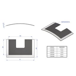 Vidro Curvo para Coifa de Parede 90 cm - 2