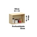 Ver imagem 4 de Armário Aéreo para Geladeira 100% MDF 2 Portas 60cm Aura Luciane Móveis