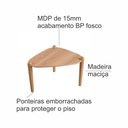 Ver imagem 5 de Mesa de Centro Orgânica Pé Madeira Complementos Marrom Hanover