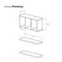 Ver imagem 5 de Kit Nichos Prateleiras Provença para Banheiro Decorativo Branco