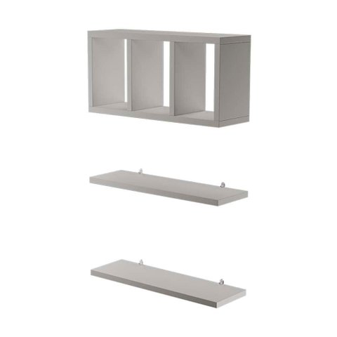 Kit Nichos Prateleiras Provença para Banheiro Decorativo Branco