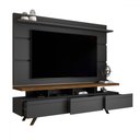 Ver imagem 4 de Rack com Painel para Tv até 72 Polegadas Armênia 3 Gavetas Black/freijó - Panorama Móveis