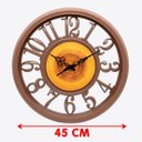 Ver imagem 4 de Relógio de Parede Redondo Vazado Marrom Tronco Árvore 45cm