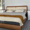 Ver imagem 4 de Cabeceira Queen Yun Courino Caramelo / Linho Off White - Sallar Home