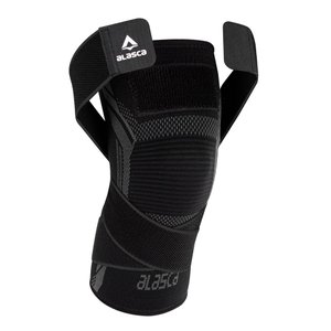 Joelheira de Compressão Com Faixa Ajustável Sense 3.0 - para todo tipo de esporte:Preto/P/Unissex
