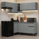 Ver imagem 1 de Armário de Cozinha Completa de Canto 325cm Nice Madesa 06 Cinza