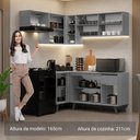 Ver imagem 5 de Armário de Cozinha Completa de Canto 325cm Nice Madesa 06 Cinza