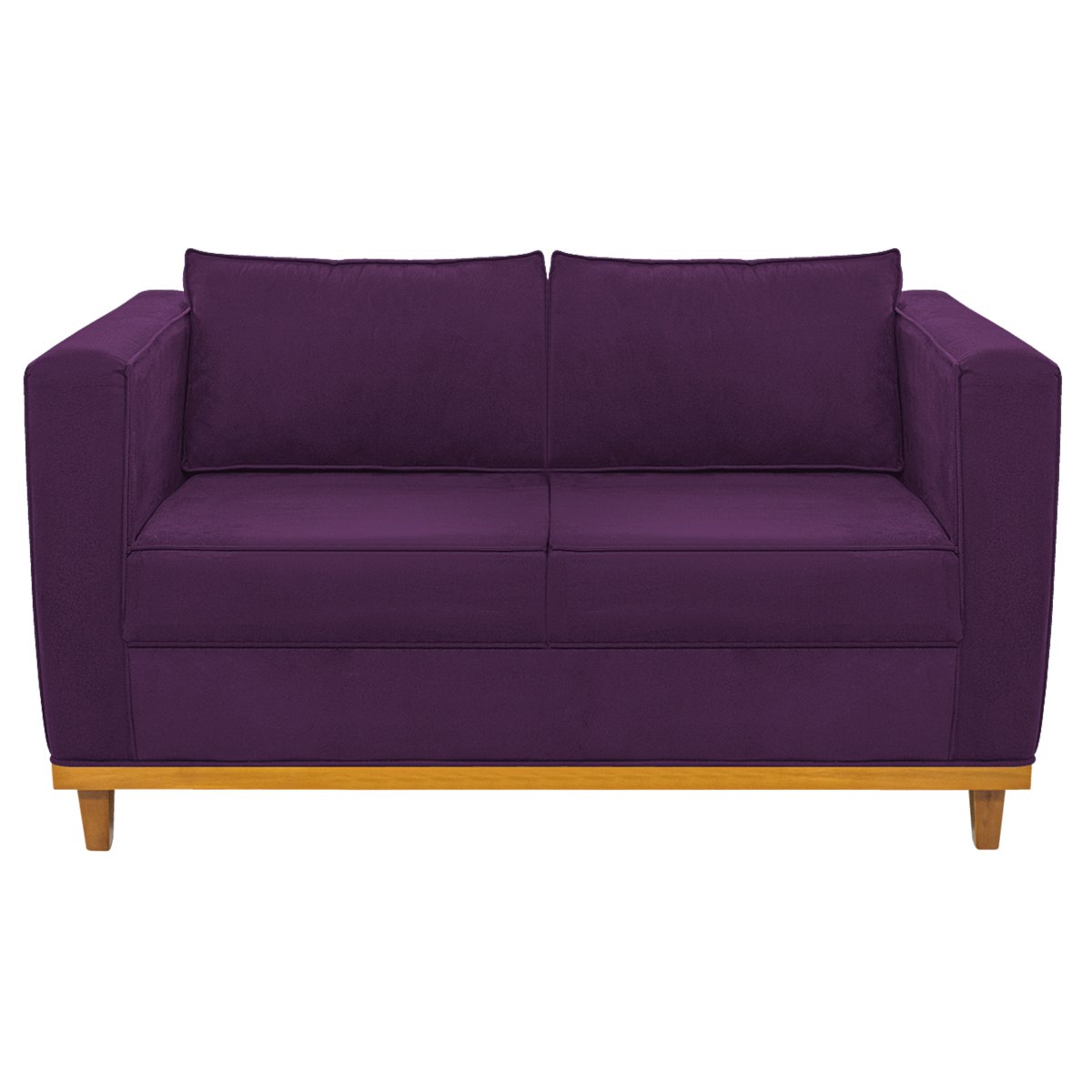 Sofá 2 Lugares Europa Suede Roxo ADJ Decor - 3