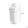 Lixeira Basculante 30 Litros Branca Plasvale - 4