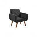 Ver imagem 1 de Poltrona 1 Lugar Braço Anabelle Unidecor Preto