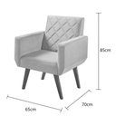 Ver imagem 2 de Poltrona 1 Lugar Braço Anabelle Unidecor Preto