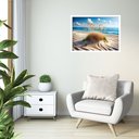 Ver imagem 1 de Quadro Decorativo Praia Capim Areia Fina - 50x70cm:moldura Branca