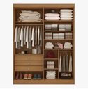 Ver imagem 3 de Guarda Roupa da Vinci 4 Portas Cinamomo/off - D Doro
