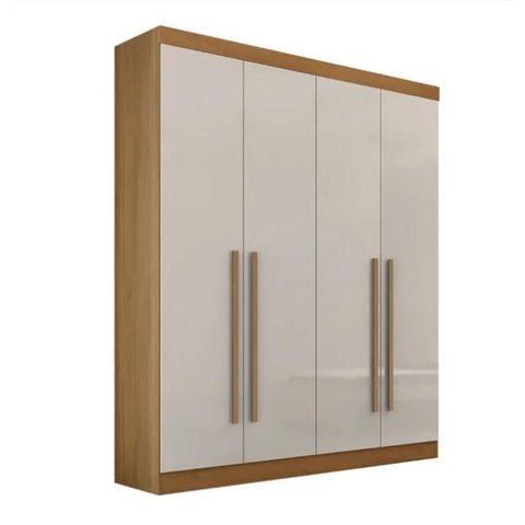 Guarda Roupa da Vinci 4 Portas Cinamomo/off - D Doro