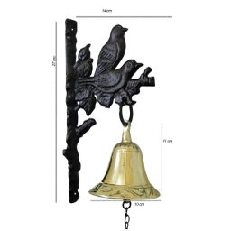 Sino Decorado De Parede Em Bronze E Alumínio Pássaros Belos - 2