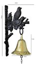 Ver imagem 2 de Sino Decorado De Parede Em Bronze E Alumínio Pássaros Belos