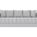 Ver imagem 2 de Sofá Living 220cm Linho 4 Lugares com 5 Almofadas Abba Cinza/Preto