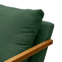 Ver imagem 5 de Kit 2 Poltronas Decorativa Mona Luxo Linho Verde Base Madeira Maciça