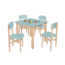 Ver imagem 2 de Kit Colore Mesa com 4 Cadeiras Infantil:menta
