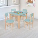 Ver imagem 1 de Kit Colore Mesa com 4 Cadeiras Infantil:menta