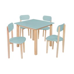 Kit Colore Mesa com 4 Cadeiras Infantil:menta - 2