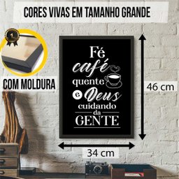 Quadro de Decoração Area de Cafe com Deus Cafeteria Elegante - 2