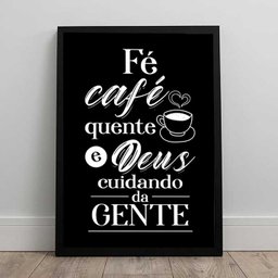 Quadro de Decoração Area de Cafe com Deus Cafeteria Elegante - 3