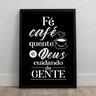 Quadro de Decoração Area de Cafe com Deus Cafeteria Elegante - 3
