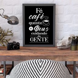 Quadro de Decoração Area de Cafe com Deus Cafeteria Elegante - 5