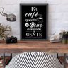 Quadro de Decoração Area de Cafe com Deus Cafeteria Elegante - 5
