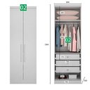 Ver imagem 7 de Guarda-roupa Em Mdf Com 12 Portas E 8 Gavetas Branco