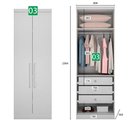 Ver imagem 6 de Guarda-roupa Em Mdf Com 12 Portas E 8 Gavetas Branco
