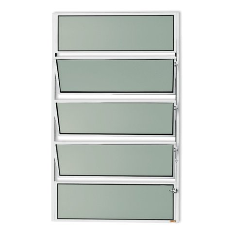 Janela de Alumínio Basculante 100x80cm Vidro Mini Boreal Master Brimak
