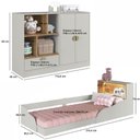 Ver imagem 3 de Cama Infantil Montessoriana e Cômoda com Gaveta e 2 Portas Cor:arenas com Mel